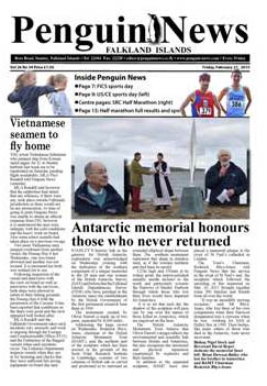 Front page of Penguin News