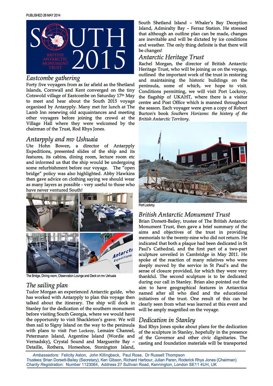 South 2015 Update May 2014 page 1