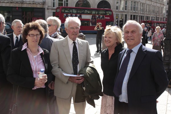 Maurice Sumner with the Mann Family outside St Paul's